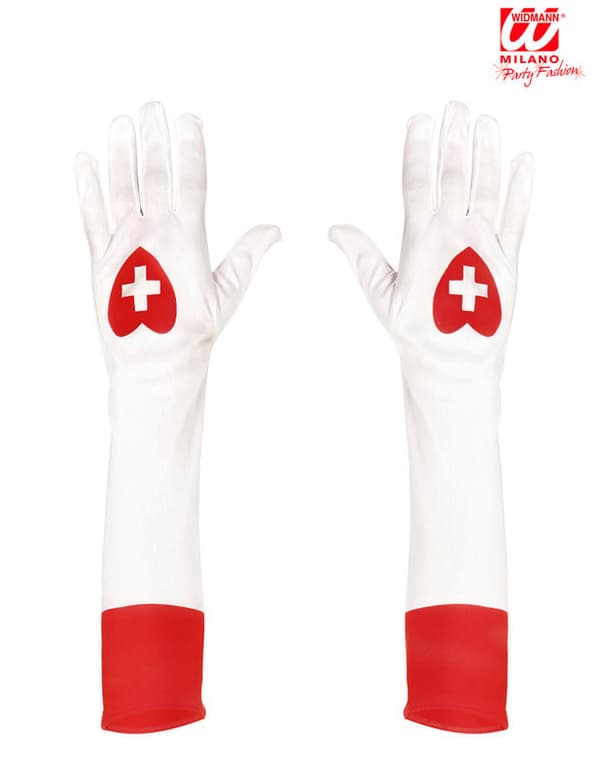 Handsker lange hvide sygeplejerske.Size-One size