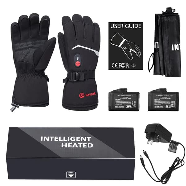 Elektriska värmehandskar, 3 värmenivåer, lång batteritid,S66B, XL