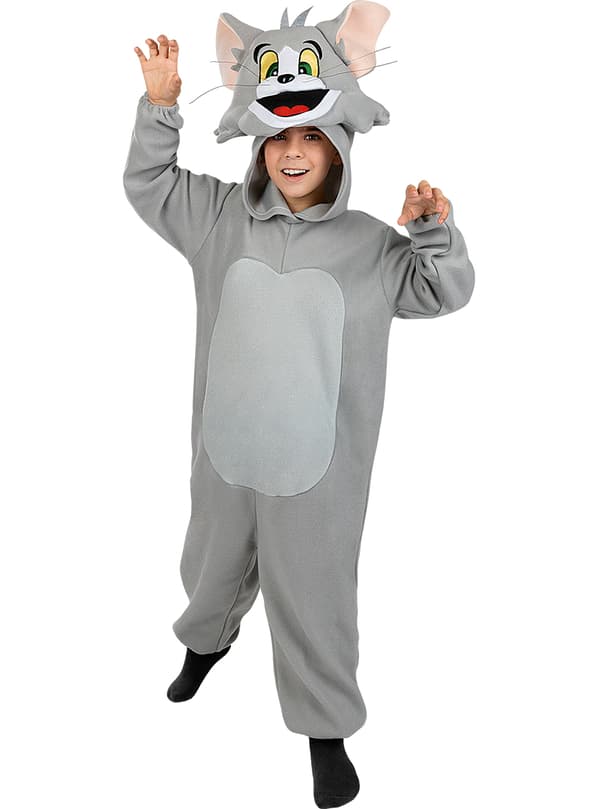 FUNIDELIA Tom Kostume - Tom  Jerry til piger og drenge - Grå / Sølv
