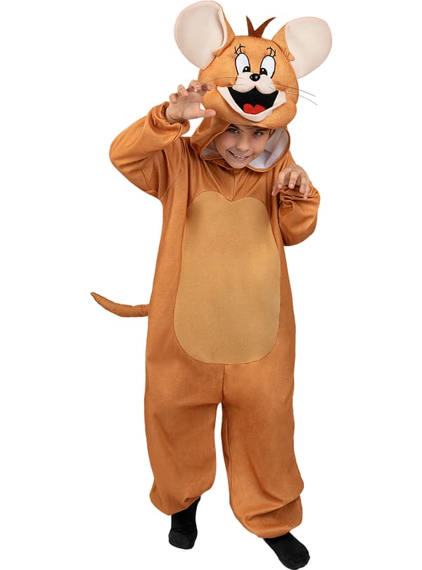 FUNIDELIA Jerry Kostume - Tom  Jerry til piger og drenge - Brun
