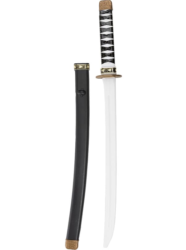 FUNIDELIA Ninja Svärd 60 cm för dam och herr - Storlek: 0 - Svart