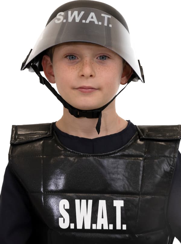 FUNIDELIA SWAT Hjälm för flicka och pockje - Storlek: 0 - Svart