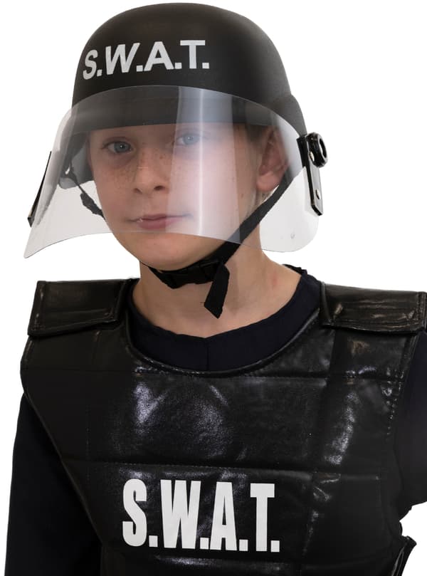 FUNIDELIA SWAT Hjälm för flicka och pockje - Storlek: 0 - Svart