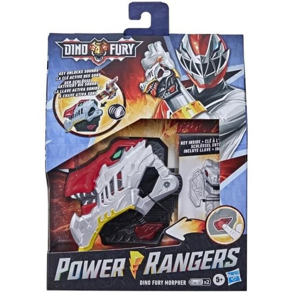 POWER RANGERS Dino Fury Morpher elektronisk leksak med ljud och ljus och Dino Fury-nyckel