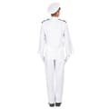 Miniatyrbild 3 av 3: Navy Commander Costume - Vit, svart och guld sjömansdräkt M-L i polyester