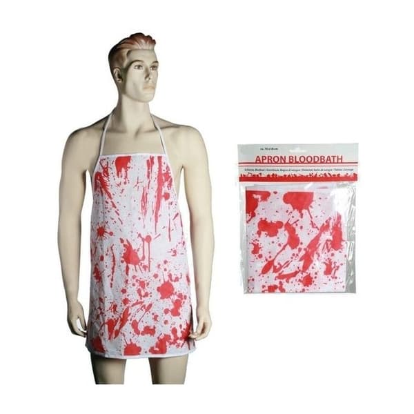 Blodigt förkläde roligt köksförkläde halloween kostym * one size Funktioner: humoristiskt förkläde Innehåll: