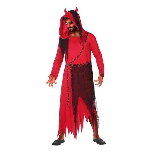 Maskeraddräkt vuxna DISFRAZ DEMONIO M-L Röd Demon (1 Delar) (M/L)