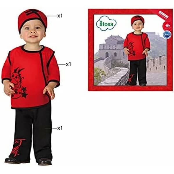 Kostume til babyer Kineser dreng (3 pcs) - 0-6 måneder