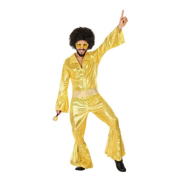Kostume til voksne Disco Gylden (2 Dele) - XS/S