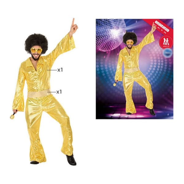 Kostume til voksne Gylden Disco - XS/S