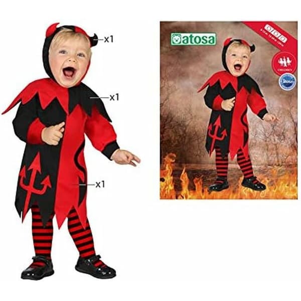 Kostume til babyer Th3 Party Multifarvet Dæmon (3 Dele) - 6-12 måneder