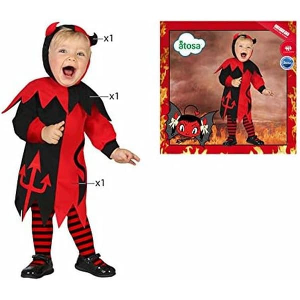Kostume til babyer Th3 Party Multifarvet Dæmon (3 Dele) - 6-12 måneder