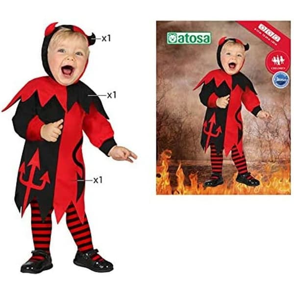 Kostume til babyer Th3 Party Multifarvet Dæmon (3 Dele) - 6-12 måneder