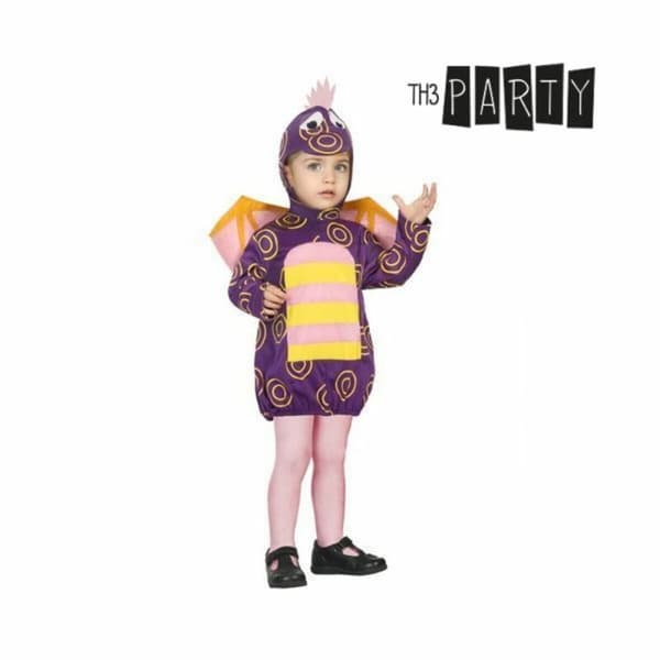 Kostume til babyer Drage Lilla - 0-6 måneder