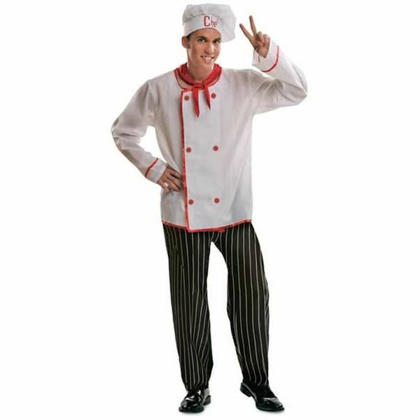 Kostume til voksne My Other Me Mande kok Hvid/Sort M/L