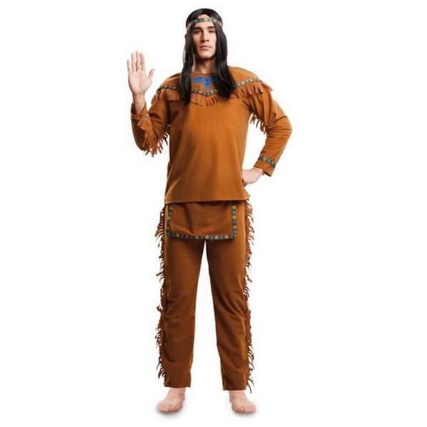 Kostume til voksne My Other Me Amerikansk Indisk Brun S