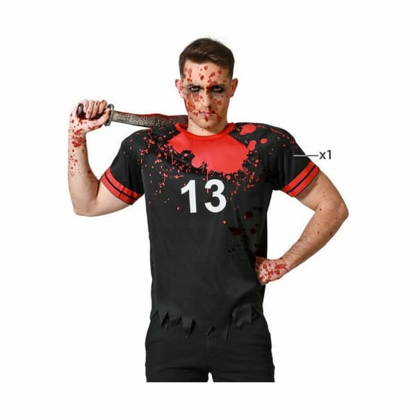 Kostume til voksne Sort Blødende Rugby (1 Dele) - M/L
