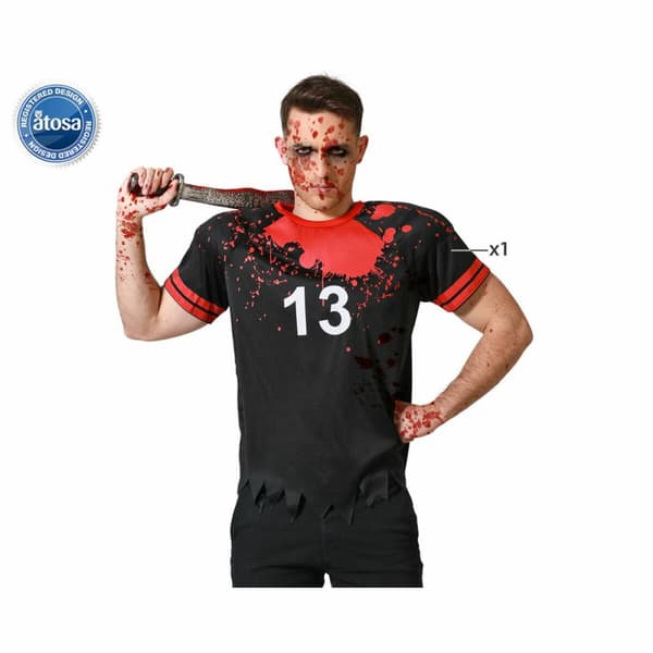 Kostume til voksne Sort Blødende Rugby (1 Dele) - M/L