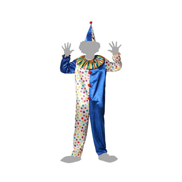 Kostume til voksne M/L Mande klovn Blå