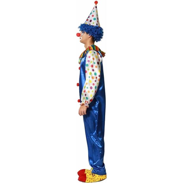 Kostume til voksne M/L Mande klovn Blå