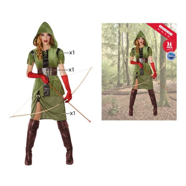 Kostume til voksne Grøn (3 Dele) - M/L