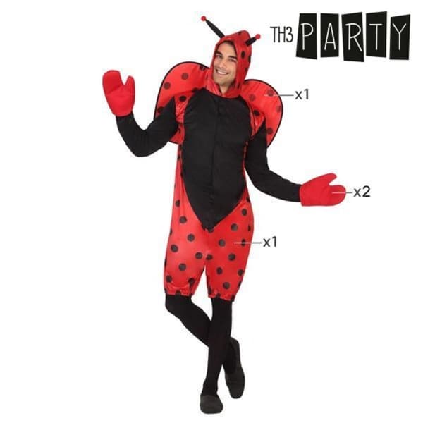 Kostume til voksne (3 pcs) Mariehøne - XL