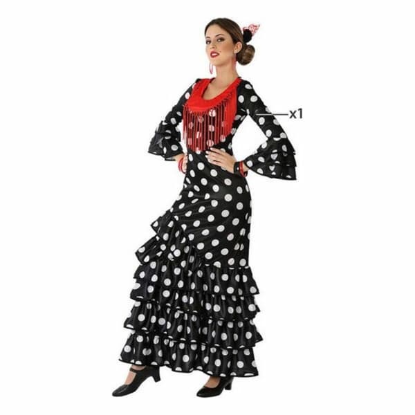 Kostume til voksne Sevillana danser Sort - M/L
