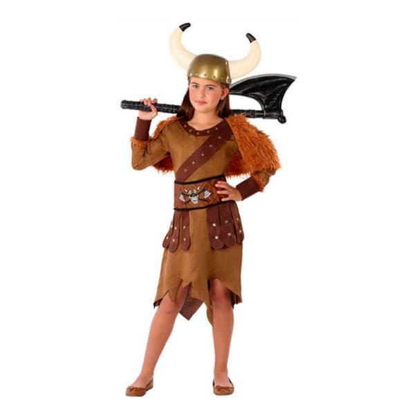 Kostume til børn 114869 Viking kvinde Brun (4 Pcs) - 3-4 år