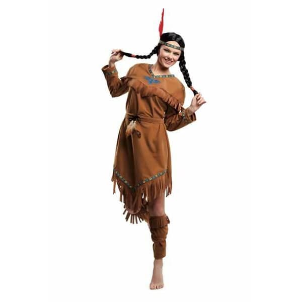 Kostume til voksne My Other Me Amerikansk Indisk 4 Dele - M/L