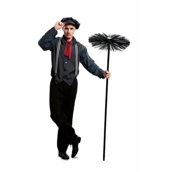 Kostume til voksne My Other Me 6 Dele Skorstensbørste Sort - M/L