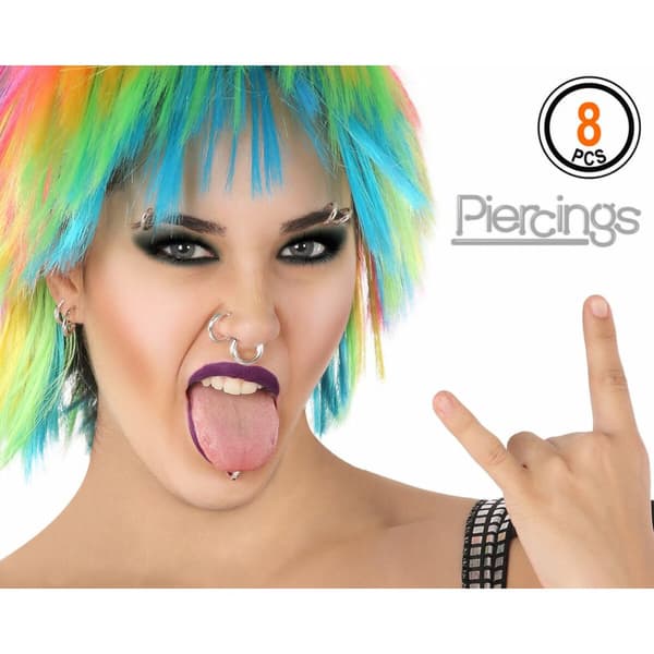 Piercing Sølvfarvet 8 Dele (7 enheder)