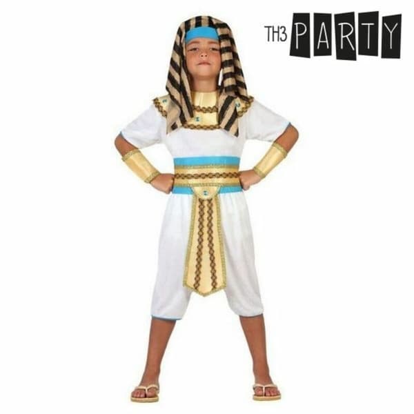 Kostume til børn Th3 Party Egyptisk konge Hvid (6 Dele) - 10-12 år