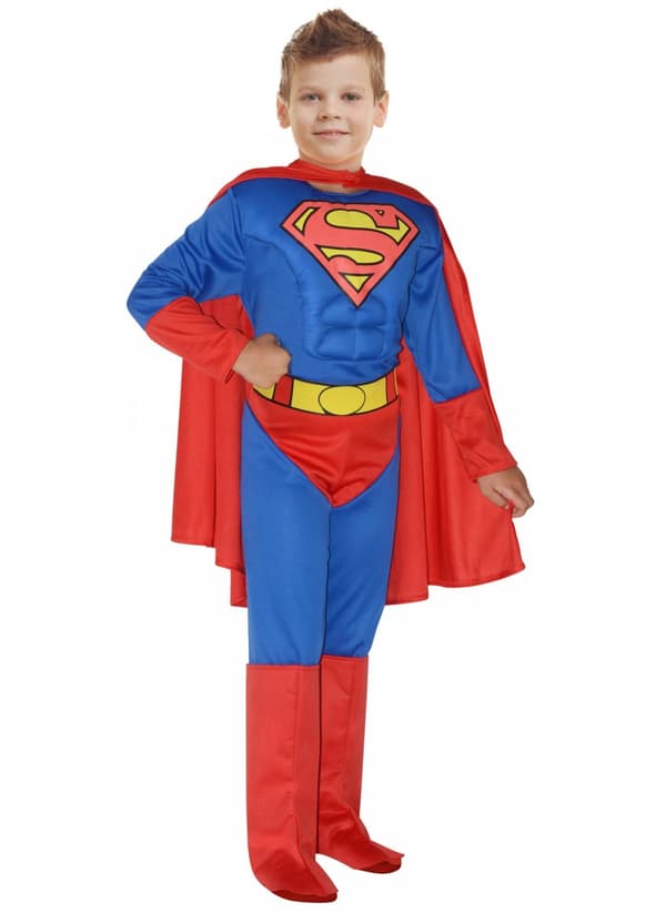Muskuløs Superman™-kostume til drenge