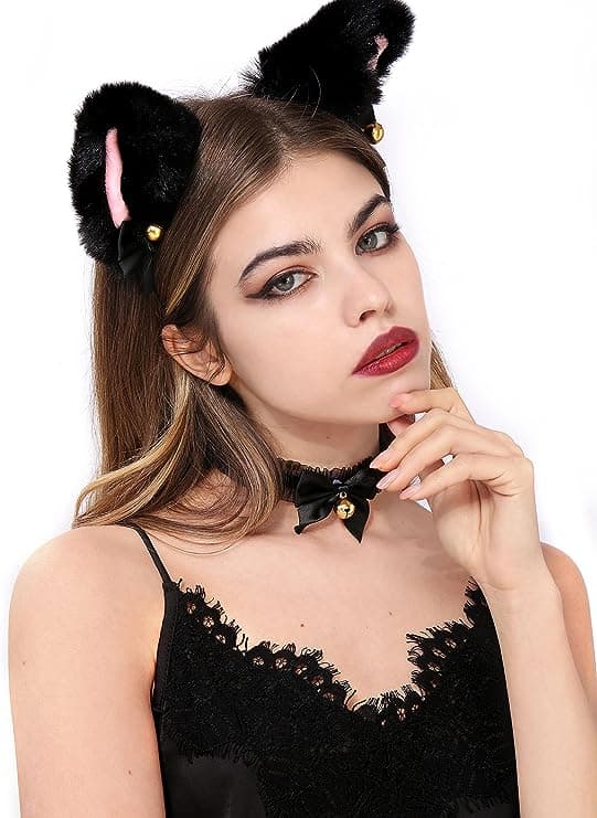 Kattöron & Halsband Maskeraddräkt LAVENTY