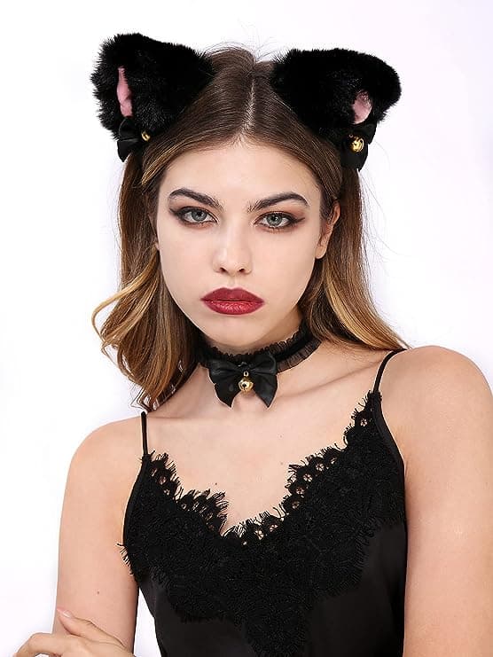 Kattöron & Halsband Maskeraddräkt LAVENTY