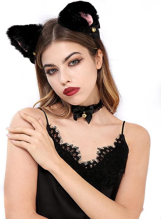Kattöron & Halsband Maskeraddräkt LAVENTY