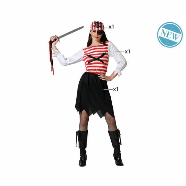 Kostume til voksne Pirat - M/L