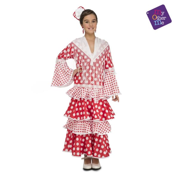 Kostume My Other Me Rocio Flamenco danser Rød - 7-9 år