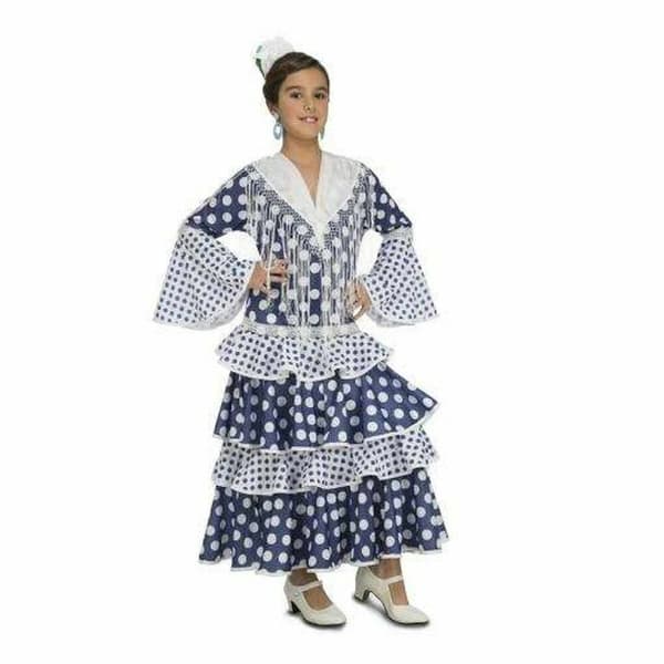 Kostume til voksne My Other Me Solea Flamenco danser Blå - 5-6 år