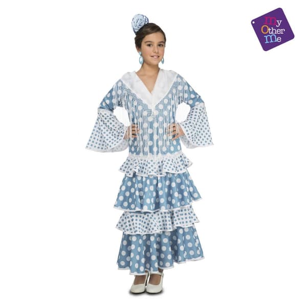 Kostume til børn My Other Me Guadalquivir Flamenco danser Turkisblå - 5-6 år