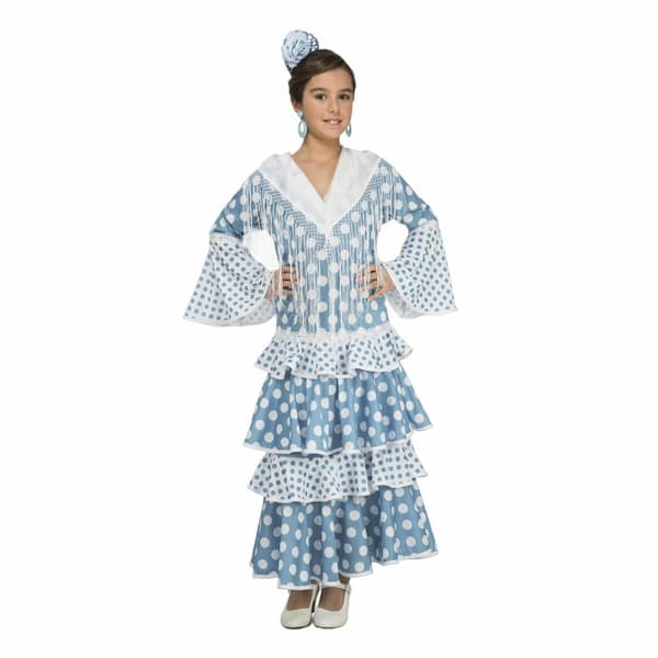 Kostume til børn My Other Me Guadalquivir Flamenco danser Turkisblå - 5-6 år