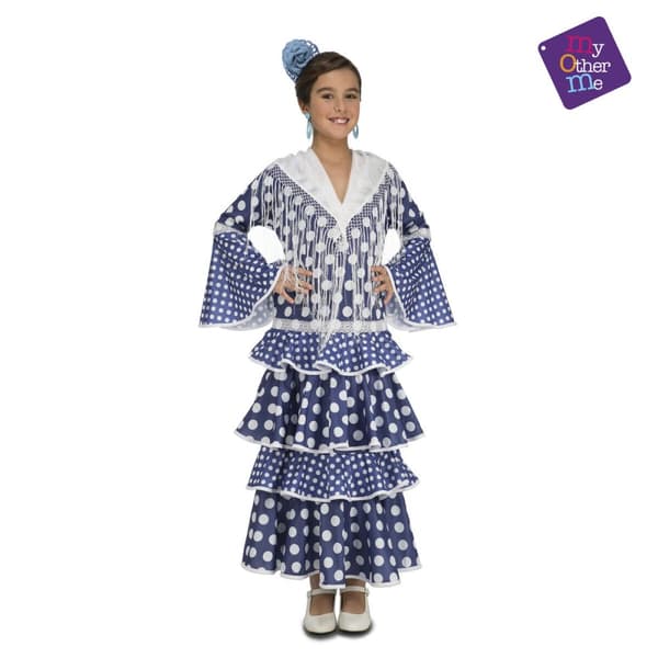 Kostume My Other Me Alvero Flamenco danser Blå - 3-4 år