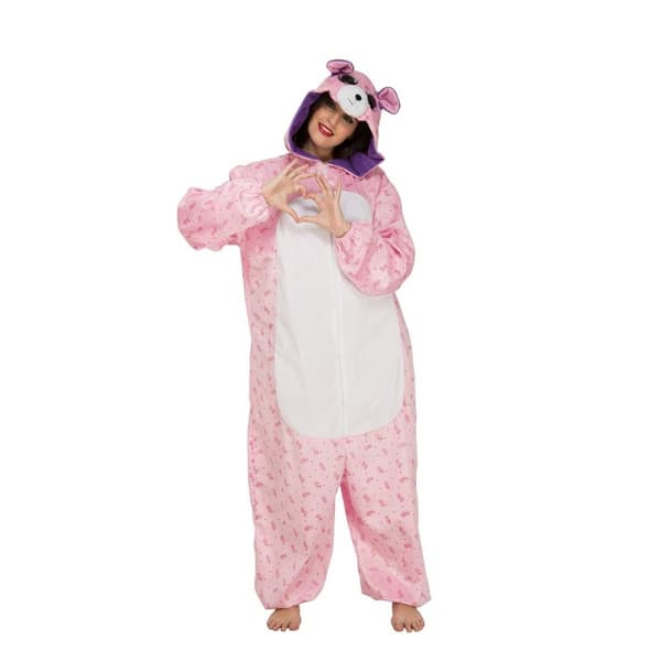 Kostume til voksne My Other Me Big Eyes Bjørnebamse Pink - M/L