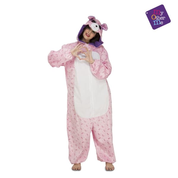 Kostume til voksne My Other Me Big Eyes Bjørnebamse Pink - S