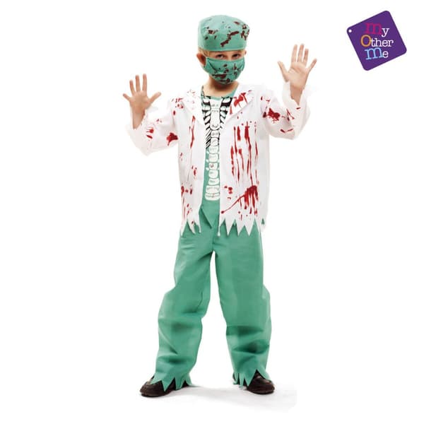 Kostume til børn My Other Me 4 Dele Skelet Læge Morgenkåbe - 10-12 år