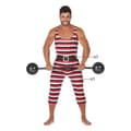 Miniatyrbillede 4 af 6: Kostume til voksne Multifarvet Muskelbundt mand Cirkus (2 Dele) - XL