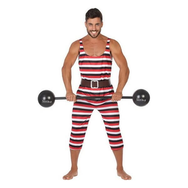 Kostume til voksne Multifarvet Muskelbundt mand Cirkus (2 Dele) - XL