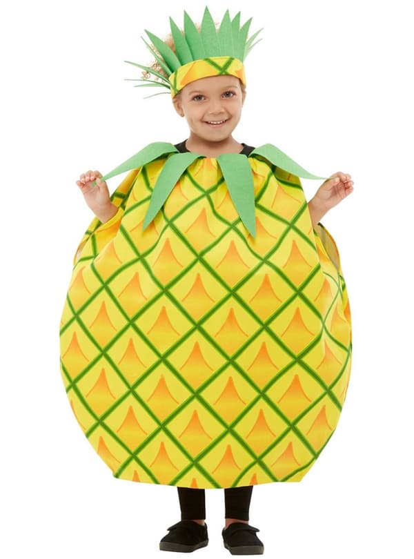 FUNIDELIA Ananas Kostyme til jenter og gutter - Gul