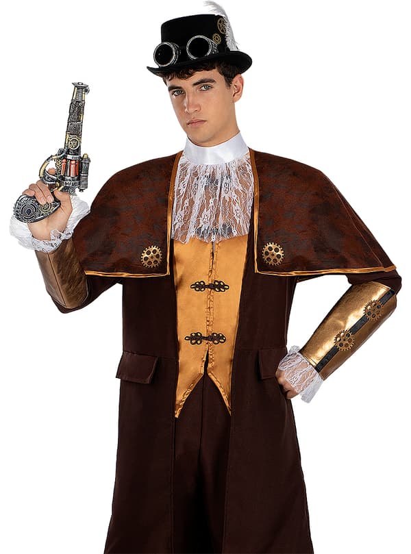 FUNIDELIA Stilig Steampunk Kostyme til mann - Brun