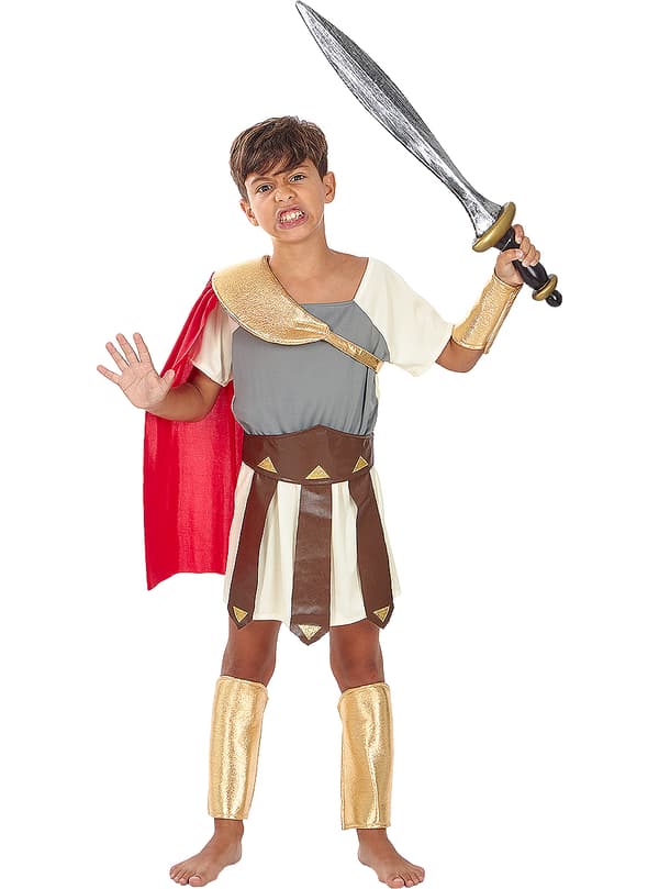 FUNIDELIA Gladiator kostume til drenge - Rødbrun 3-4 years